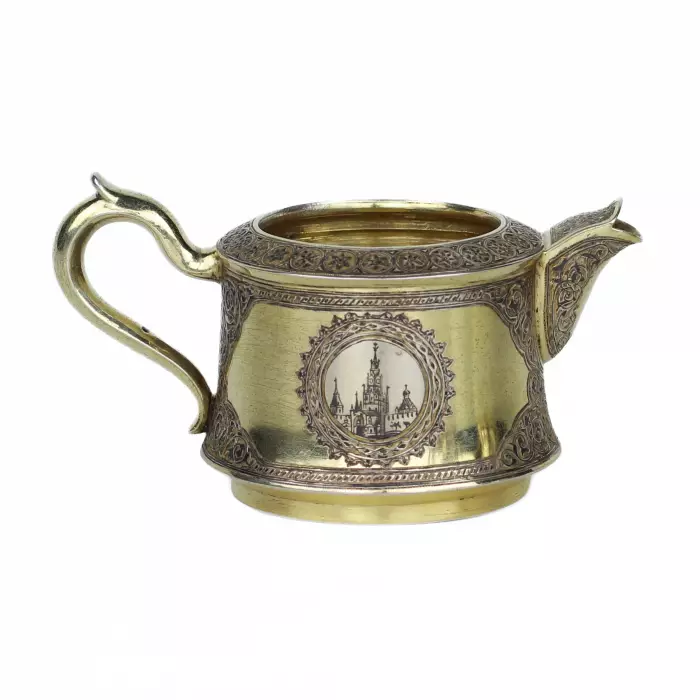 Russian silver tea and coffee set by P. Ovchinnikov, Moscow, 1872