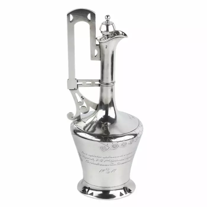 Service en argent russe de style Art Nouveau. 13 artel de Moscou. Début du 20e siècle