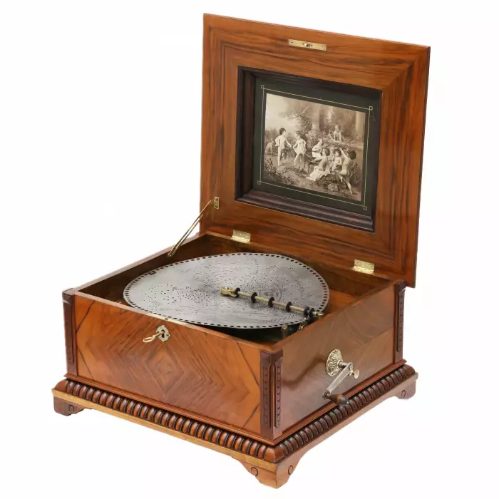 Polyphon - boîte à musique à disque, fin du XIXe siècle, Allemagne 