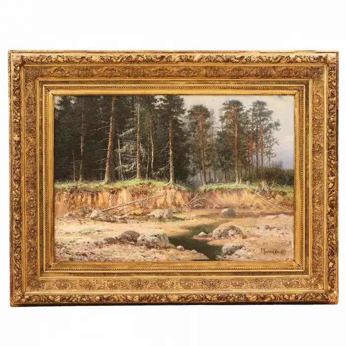 Painting Pine Forest. Kamensky Gavriil Pavlovich 1897