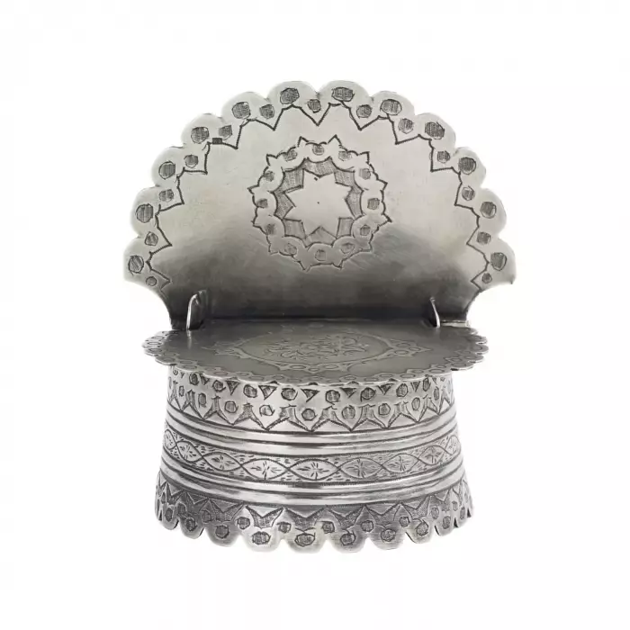 Russian silver salt shaker in neo-Russian style. Dmitry Alexandrov. Moscow, 1870. 