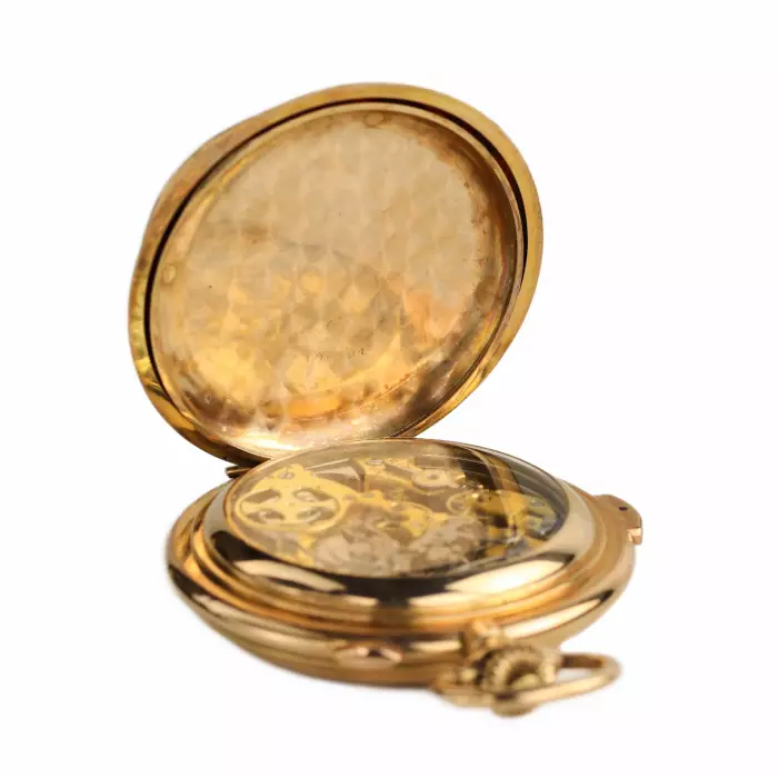 GOLD 14K POCKET WATCH WITH QUARTER REPEATER INVICTA FOR THE RUSSIAN MARKET SWITZERLAND, CIRCA 1900
