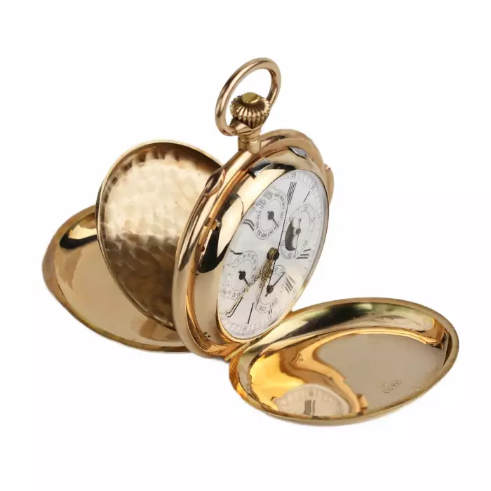 GOLD 14K POCKET WATCH WITH QUARTER REPEATER INVICTA FOR THE RUSSIAN MARKET SWITZERLAND, CIRCA 1900