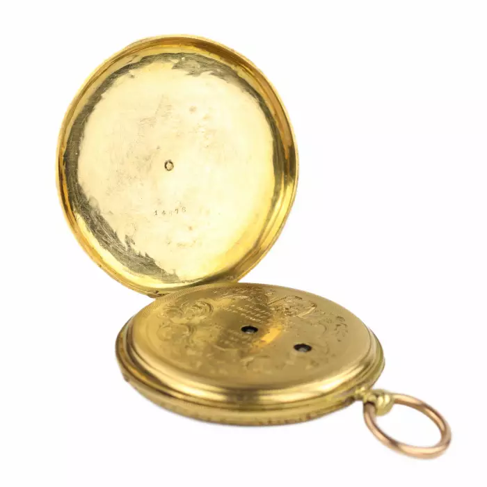 POCKET WATCH IN A GOLD CASE WITH A PORTRAIT OF EMPEROR ALEXANDER I. COURVOISIER FILS  SWITZERLAND, CHAUX-DE-FONDS, CIRCA 1815 - 1825