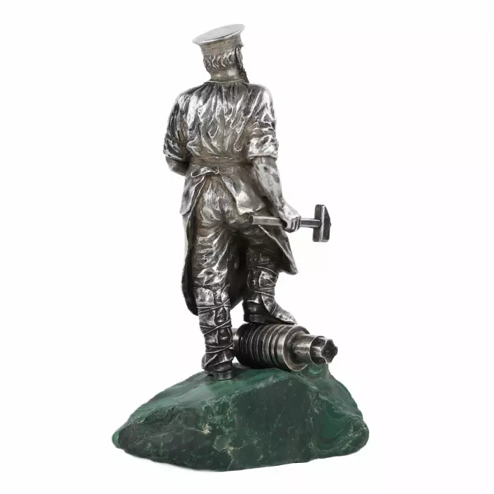 SCULPTURE EN ARGENT «INGÉNIEUR DES MINES». 1ÈRE ARTEL DE MOSCOU, 1908–1917