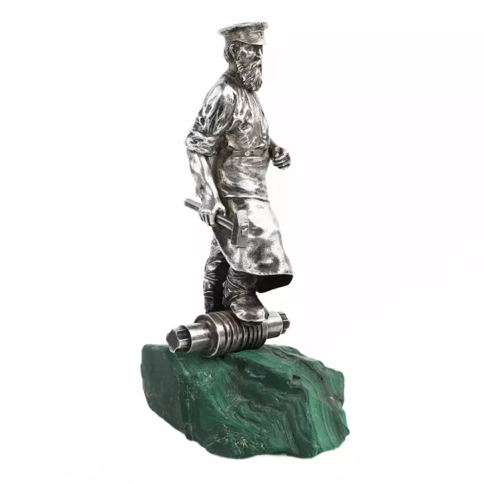 SCULPTURE EN ARGENT «INGÉNIEUR DES MINES». 1ÈRE ARTEL DE MOSCOU, 1908–1917