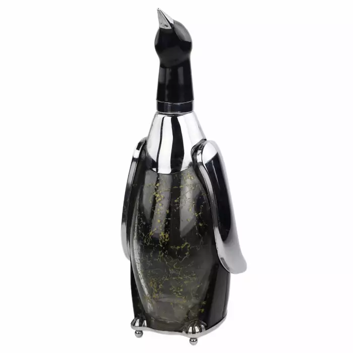 CARAFE EN FORME DE MANCHOT AVEC BOÎTE À MUSIQUE. JAPON. ANNÉES 1960