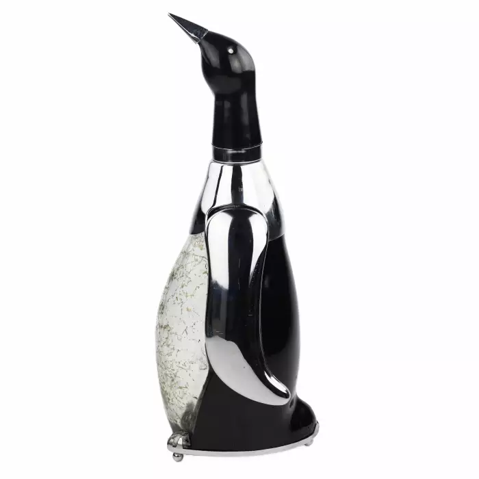 CARAFE EN FORME DE MANCHOT AVEC BOÎTE À MUSIQUE. JAPON. ANNÉES 1960