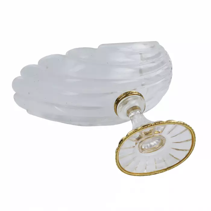 MOUNTAIN CRYSTAL BOWL WITH GOLD MOUNT BY FABERGÉ SAINT PETERSBURG, 1880–1890
