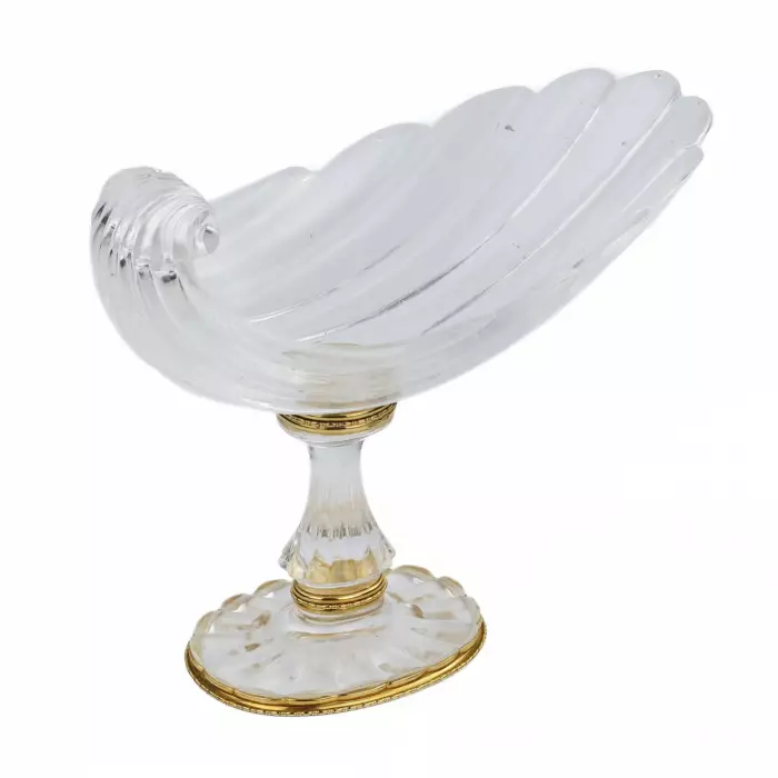 MOUNTAIN CRYSTAL BOWL WITH GOLD MOUNT BY FABERGÉ SAINT PETERSBURG, 1880–1890