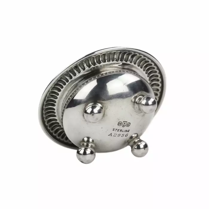 SALERON SUR TROIS PIEDS BOULE GORHAM SILVER CO., ÉTATS-UNIS, XXe SIÈCLE