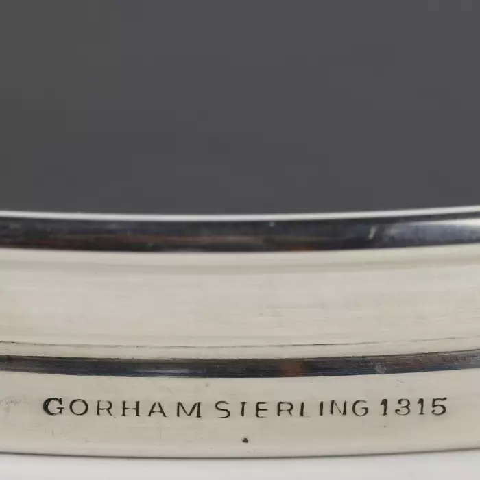 SERVICE EN ARGENT DE 6 VERRINES SUR PLATEAU. GORHAM STERLING. ÉTATS-UNIS, XXe SIÈCLE