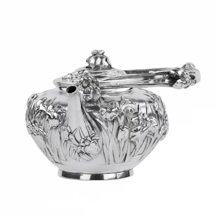 SILVER TEA SET JAPAN, MEIJI PERIOD (1868-1912) 