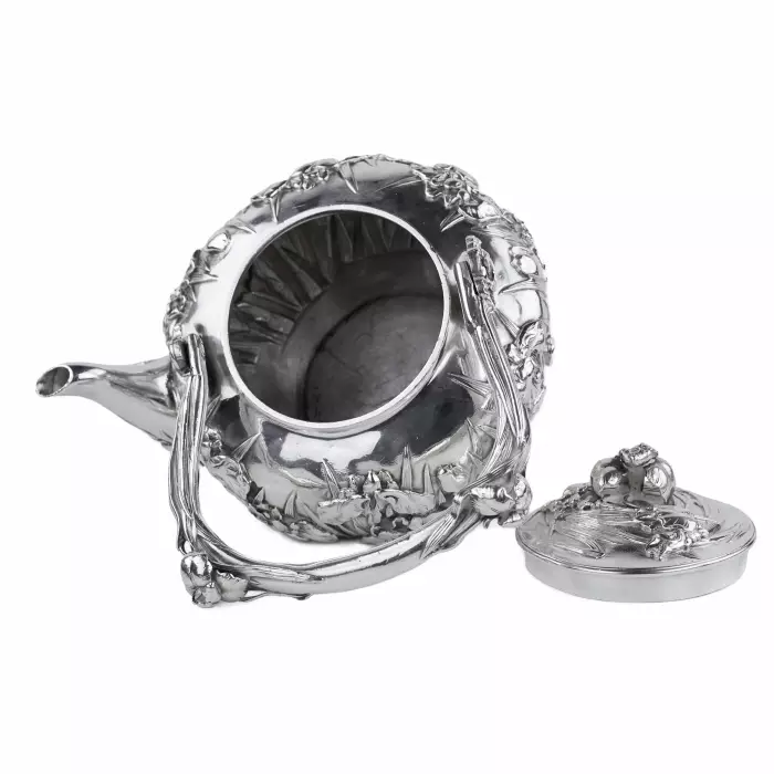 SILVER TEA SET JAPAN, MEIJI PERIOD (1868-1912) 
