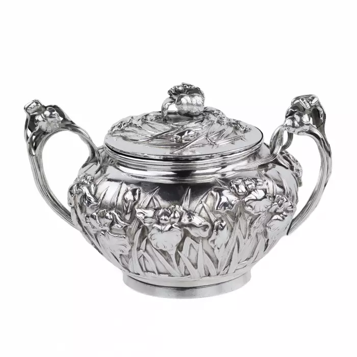 SILVER TEA SET JAPAN, MEIJI PERIOD (1868-1912) 