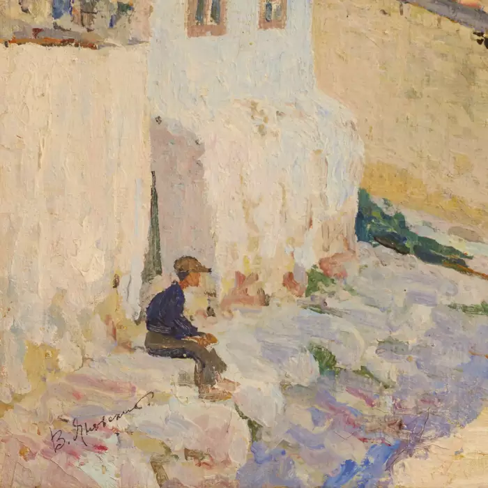 ВЛАДИМИР КОНСТАНТИНОВИЧ ЯНОВСКИЙ (1876–1966). КРЫМСКИЙ ПЕЙЗАЖ РОССИЯ, НАЧАЛО ХХ ВЕКА