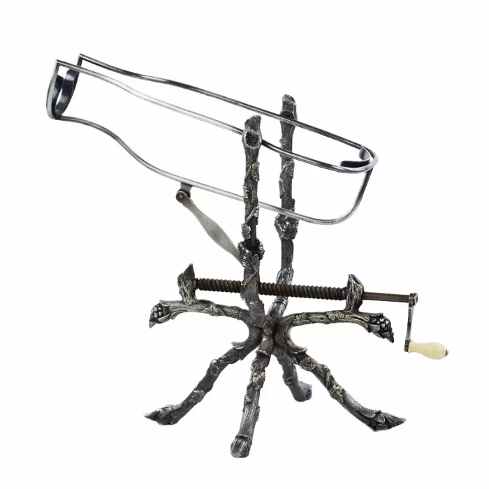 SILVERED WINE DECANTER FRANCE, LATE 19TH – EARLY 20TH CENTURY