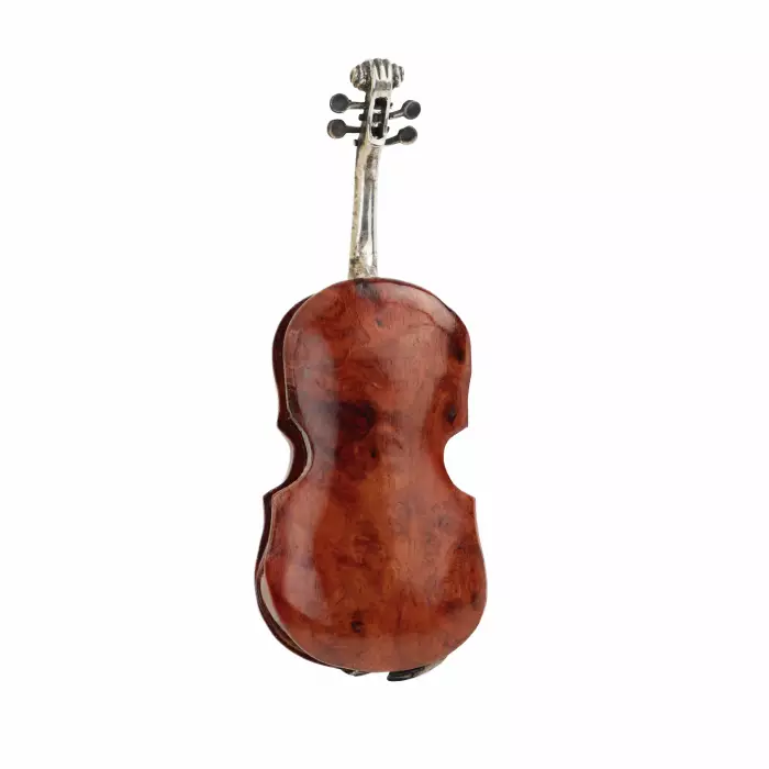 A MINIATURE SILVER VIOLIN IN A CASE, EUROPE, EARLY 20TH CENTURY 