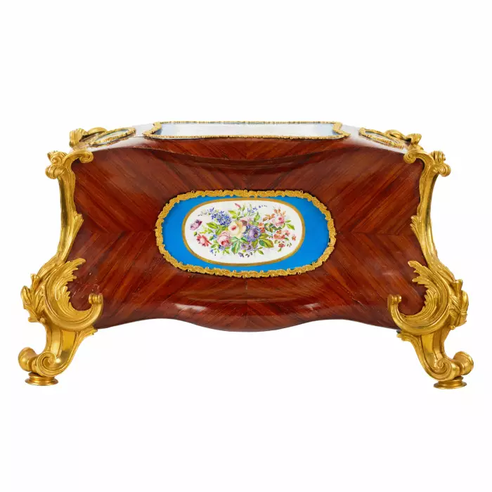 DESK JEWELRY CASKET WITH SÈVRES PORCELAIN PLAQUES FRANCE, FIRST HALF OF THE 19TH CENTURY, CIRCA 1830
