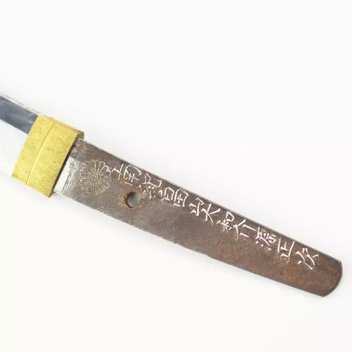 Short sword of the samurai Wakizashi, Nanki Hatakeyama, master Yamato no Suke Masatsugu, 19th century.