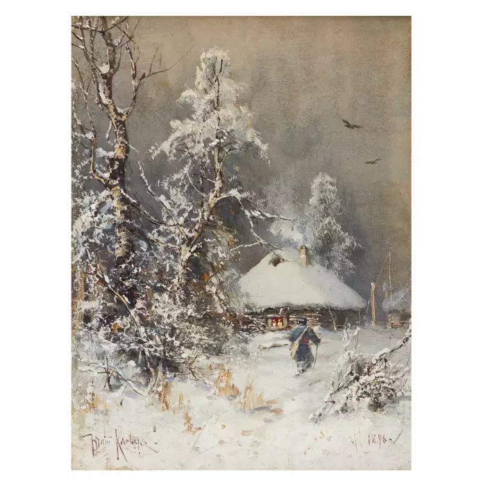  PAYSAGE D’HIVER, JULIUS VON KLEVER (1850–1924)  RUSSIE, 1896