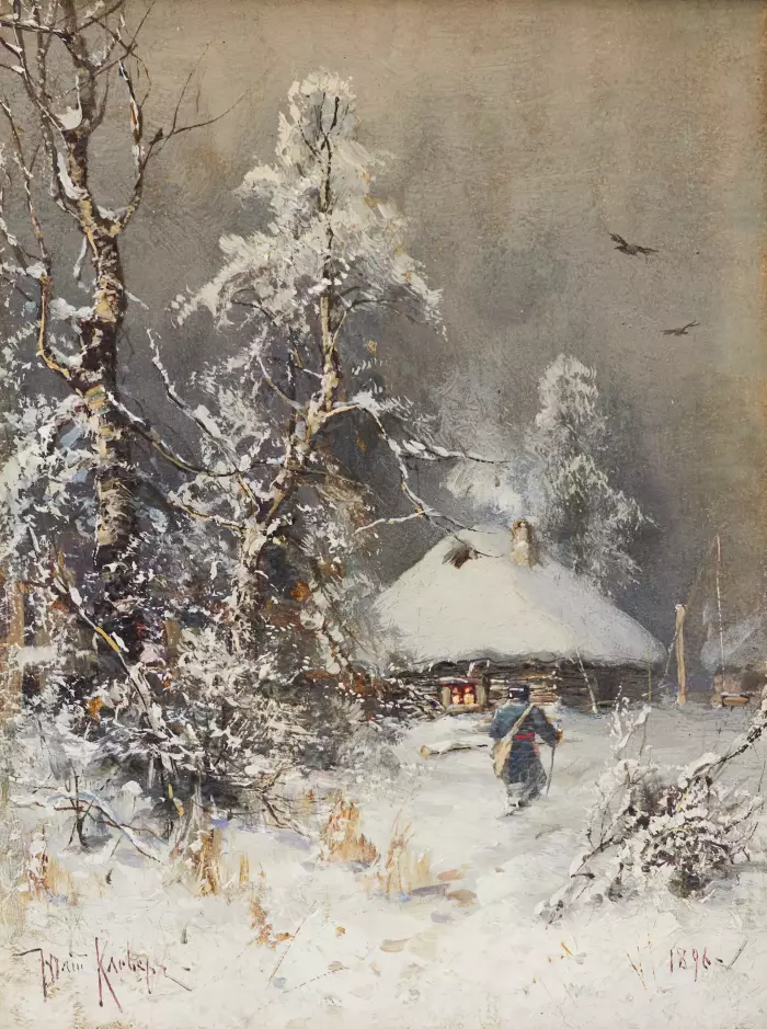  PAYSAGE D’HIVER, JULIUS VON KLEVER (1850–1924)  RUSSIE, 1896