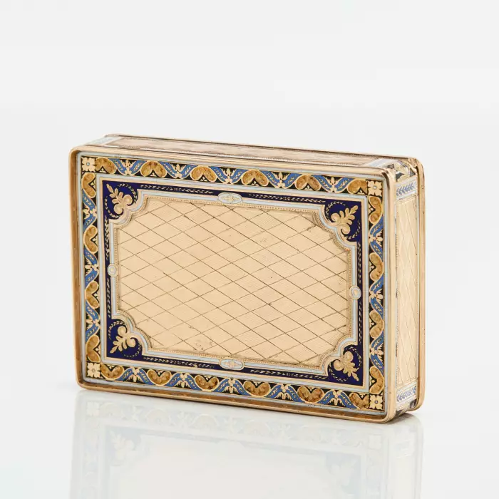 GOLD SNUFFBOX WITH ENAMEL. GEORG REMOND, LAMY ET CIE GENEVA, 1801–1805