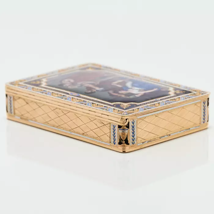 GOLD SNUFFBOX WITH ENAMEL. GEORG REMOND, LAMY ET CIE GENEVA, 1801–1805
