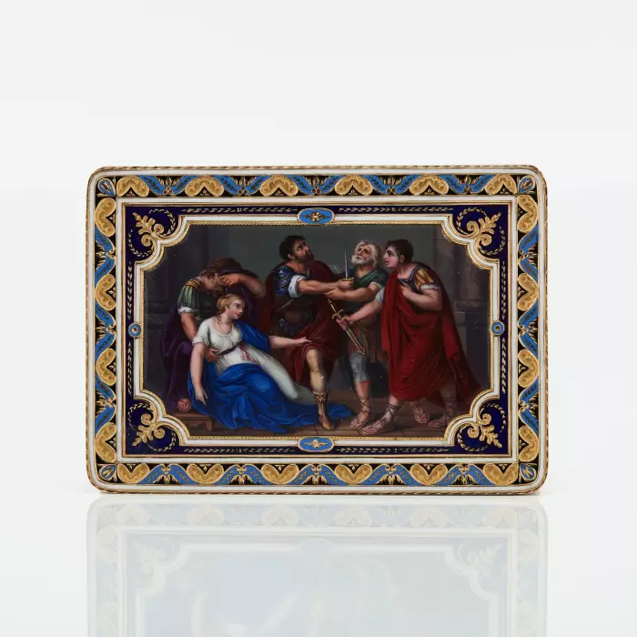 GOLD SNUFFBOX WITH ENAMEL. GEORG REMOND, LAMY ET CIE GENEVA, 1801–1805