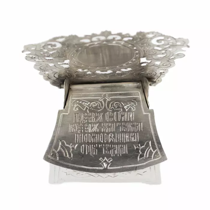 СЕРЕБРЯНАЯ СОЛОНКА-ТРОН. МАСТЕР П. МИЛЮКОВ РОССИЙСКАЯ ИМПЕРИЯ, МОСКВА, 1895 ГОД