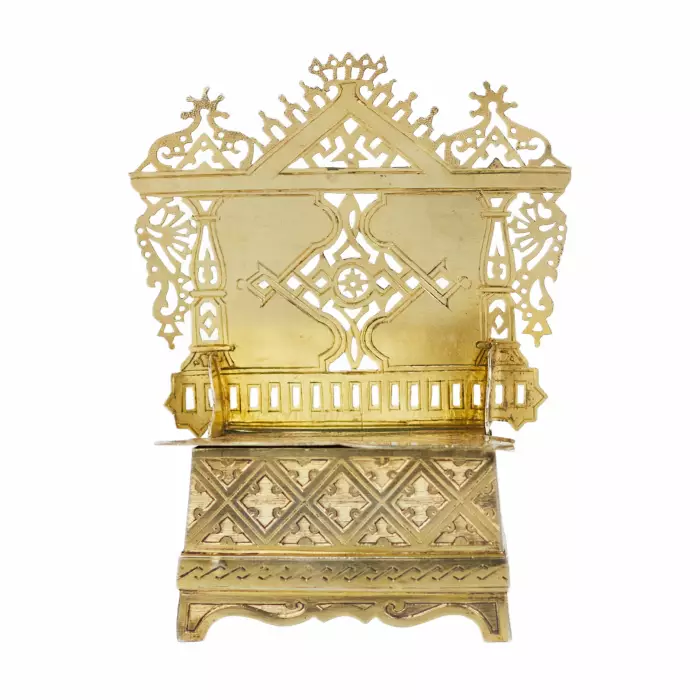 SALIÈRE EN ARGENT EN FORME DE TRÔNE EMPIRE RUSSE, MOSCOU, 1881