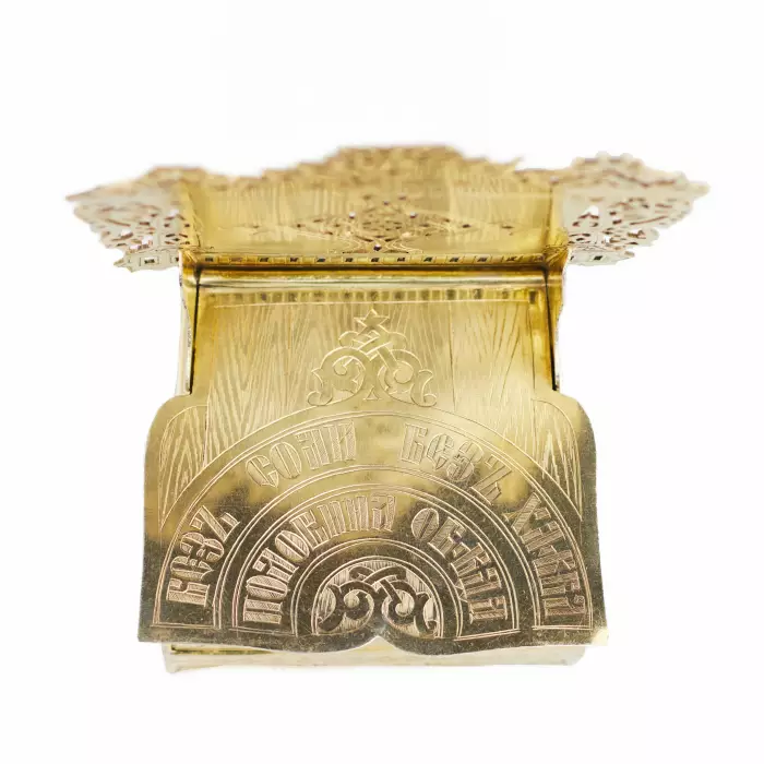 SALIÈRE EN ARGENT EN FORME DE TRÔNE EMPIRE RUSSE, MOSCOU, 1881