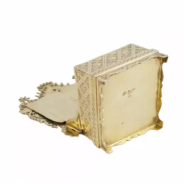 SALIÈRE EN ARGENT EN FORME DE TRÔNE EMPIRE RUSSE, MOSCOU, 1881