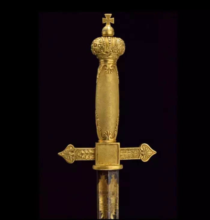 ÉPÉE CÉRÉMONIELLE DE PRÉSENTATION  EMPIRE RUSSE, PREMIÈRE MOITIÉ DU XIXᵉ SIÈCLE