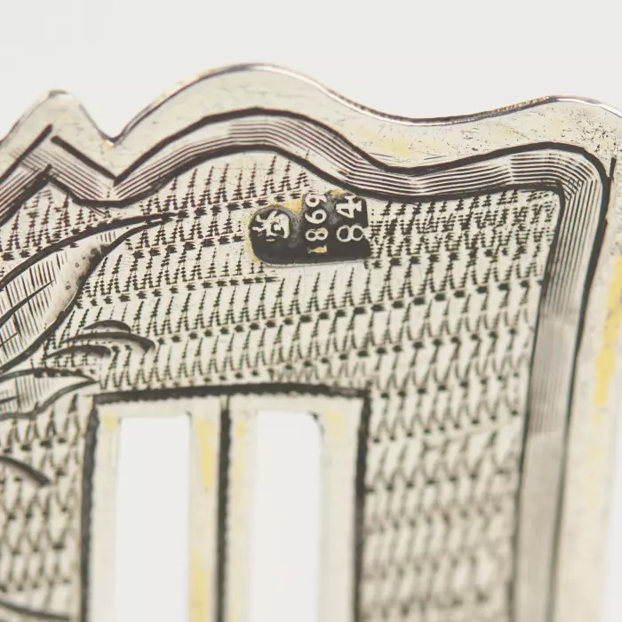 PAIRE DE SALIÈRES EN ARGENT EN FORME DE TRÔNE RUSSIE, MOSCOU, 1869