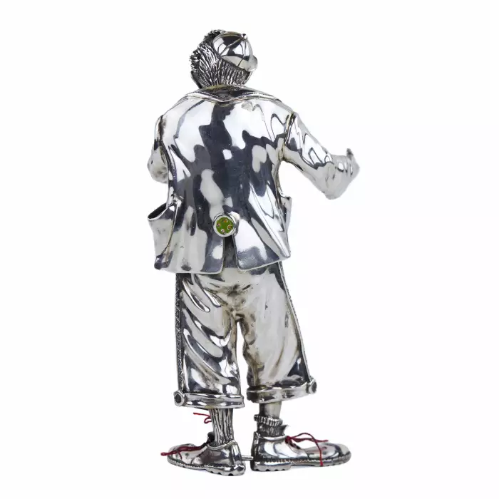 SILVER FIGURE OF A CLOWN. VITTORIO ANCINI ITALY, AREZZO, SECOND HALF OF THE 20TH CENTURY