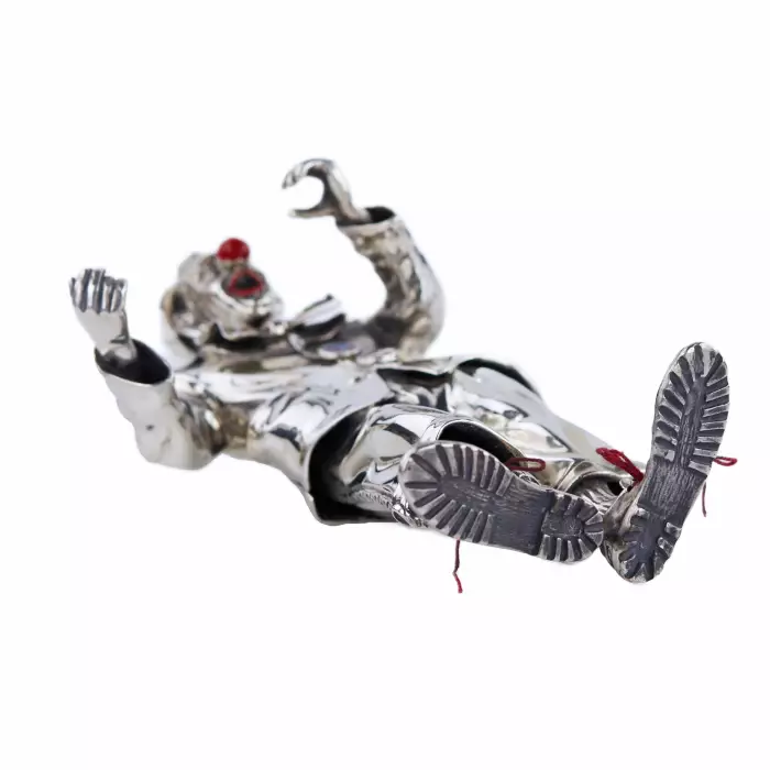 SILVER FIGURE OF A CLOWN. VITTORIO ANCINI ITALY, AREZZO, SECOND HALF OF THE 20TH CENTURY