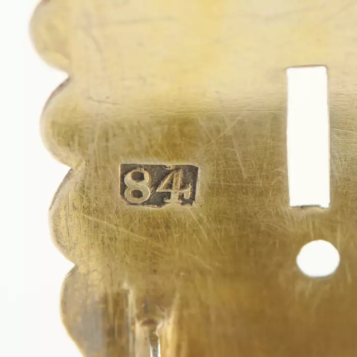 SALIÈRE EN ARGENT EN FORME DE TRÔNE AVEC DÉCOR GRAVÉ RUSSIE, MOSCOU, 1870