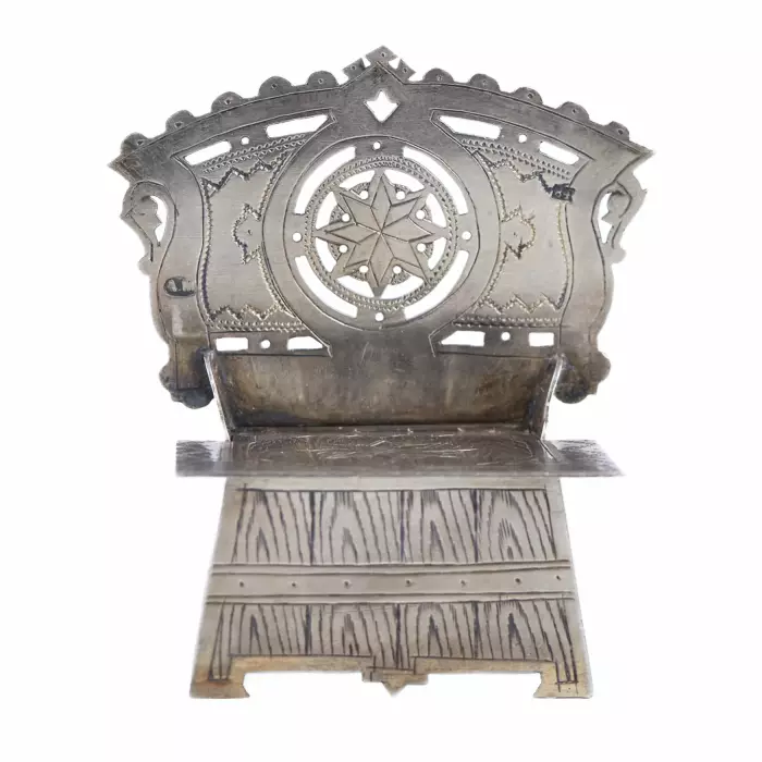 SALIÈRE EN ARGENT « CHAISE ». ALEXANDRE MOUKHINE RUSSIE, MOSCOU, 1880