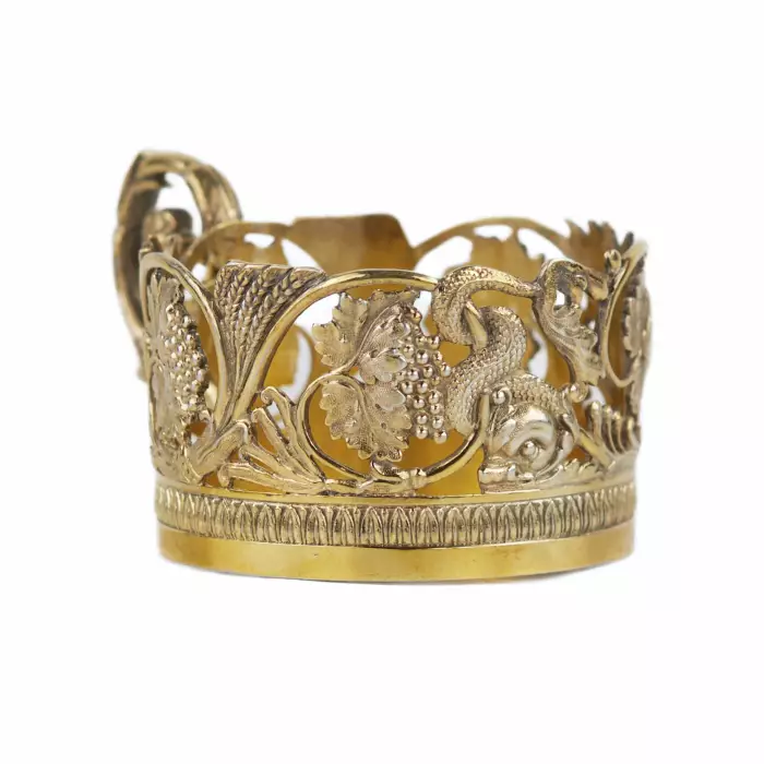 ORTE-VERRE EN ARGENT DORÉ. ODIOT FRANCE, FIN DU XIX - DÉBUT DU XX SIÈCLE