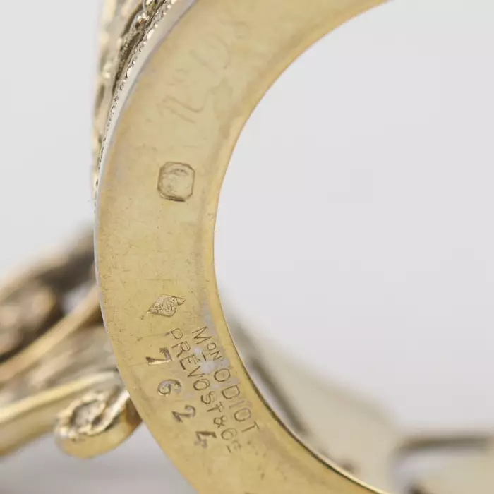 ORTE-VERRE EN ARGENT DORÉ. ODIOT FRANCE, FIN DU XIX - DÉBUT DU XX SIÈCLE