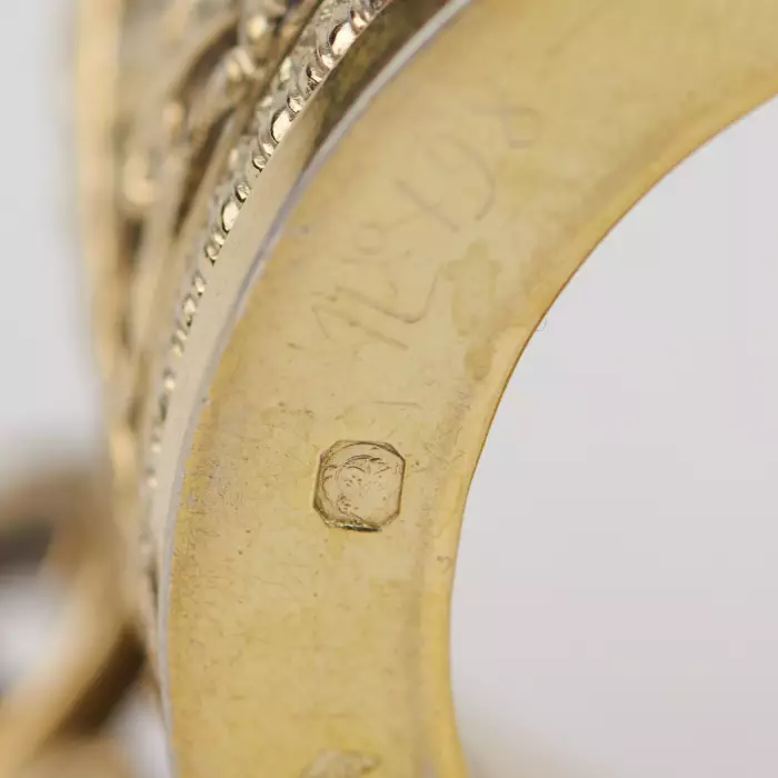 ORTE-VERRE EN ARGENT DORÉ. ODIOT FRANCE, FIN DU XIX - DÉBUT DU XX SIÈCLE