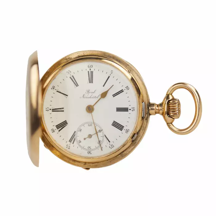 BOREL POCKET WATCH, NEUCHÂTEL, 14K GOLD SWITZERLAND, LATE 19TH – EARLY 20TH CENTURY
