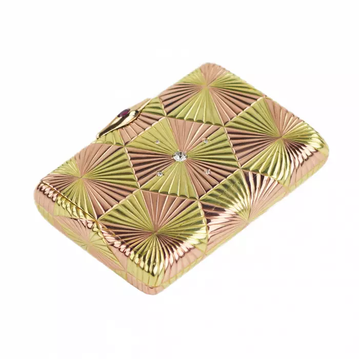 GOLD CIGARETTE CASE, GABRIEL NUKKANEN, FABERGÉ, ST PETERSBURG, LATE 19TH CENTURY