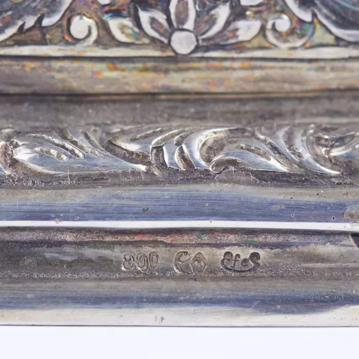 FIGURE DE CABINET EN ARGENT D’UN CHEVALIER ALLEMAGNE, HANAU, EFES, TOURNANT DES XIXe - XXe SIÈCLES