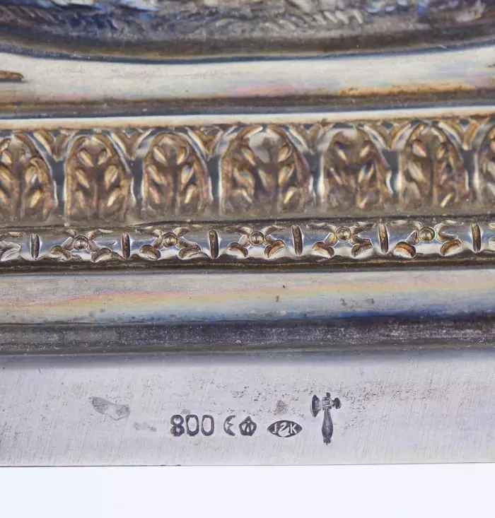 SILVER CABINET FIGURE OF ELISABETH OF BURGUNDY, KURZ J. & CO GERMANY, HANAU, TURN OF THE 19TH AND 20TH CENTURIES