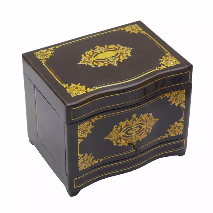 Bar de voyage de style Boulle d`epoque Napoleon III, XIXe siècle.