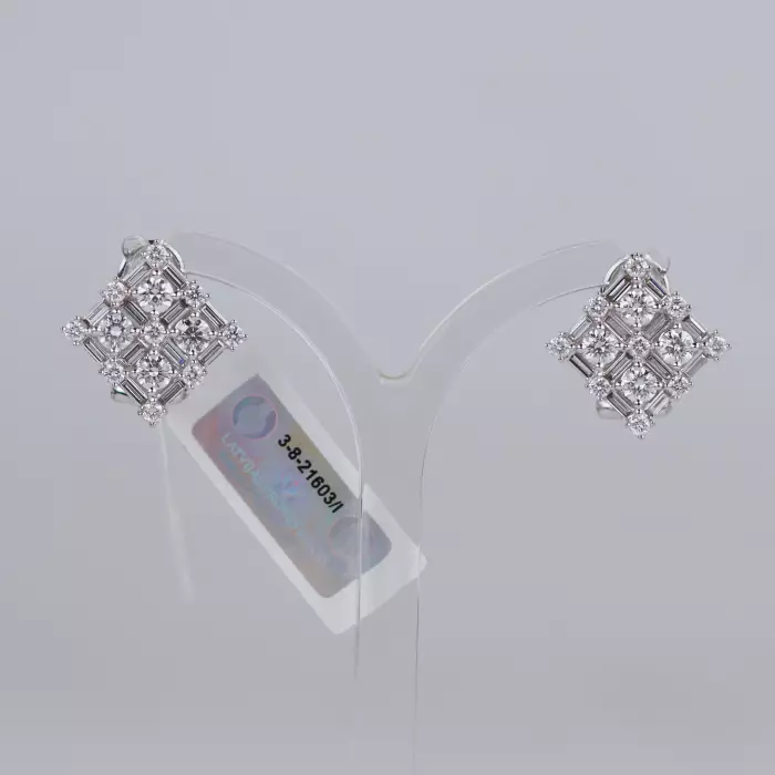 18-KARAT WHITE GOLD DIAMOND EARRINGS