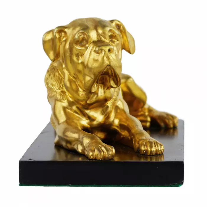 BRONZE SCULPTURE “ENGLISH MASTIFF” EUROPE, LATE 19TH CENTURY