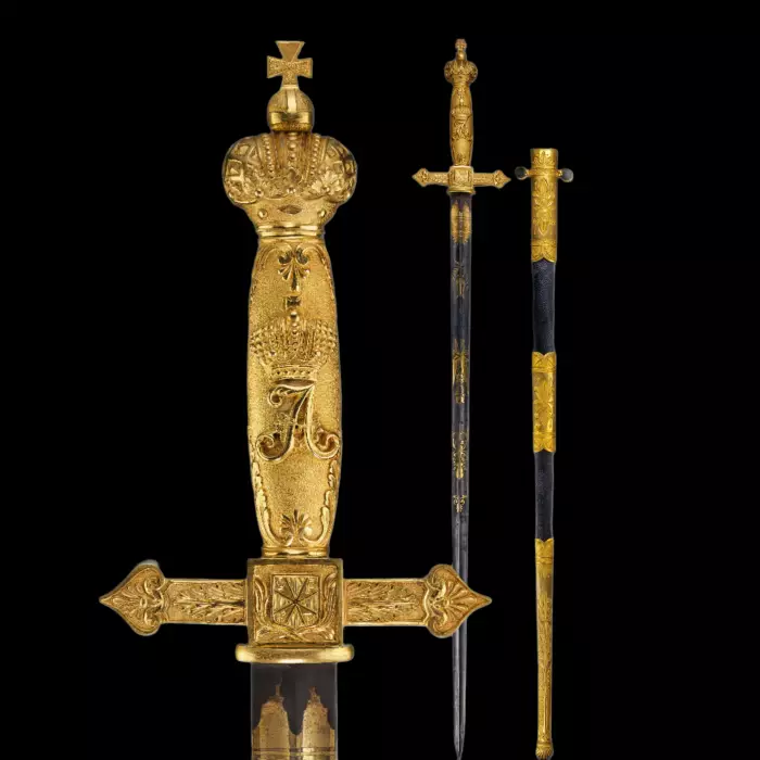 ÉPÉE CÉRÉMONIELLE DE PRÉSENTATION  EMPIRE RUSSE, PREMIÈRE MOITIÉ DU XIXᵉ SIÈCLE